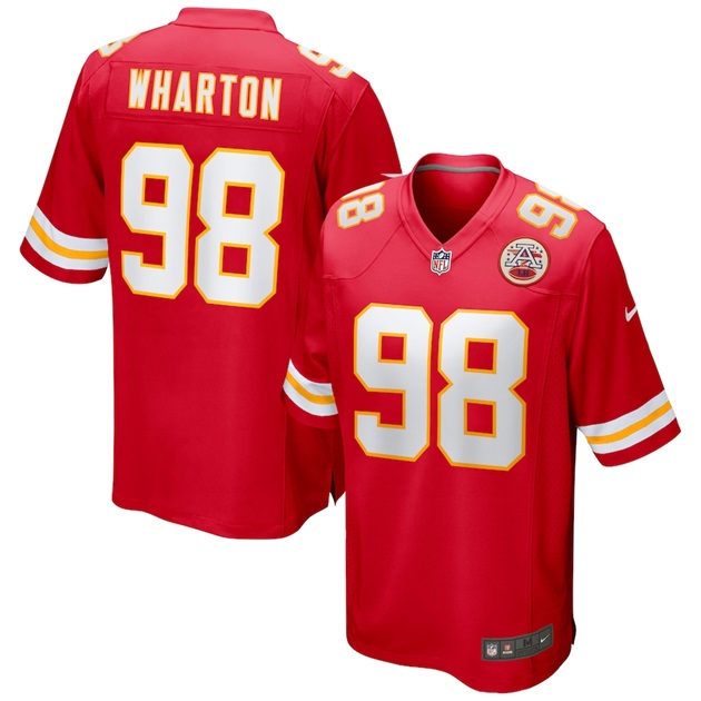 mens nike tershawn wharton red kansas city chiefs game jersey